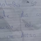 Este es el papel dejado en un negocio en el noroeste de Guayaquil.