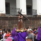 Procesión de Jesús del Gran Poder, misma que se desarrolla el Viernes Santo en el Centro Histórico de la ciudad y parte desde la plaza de San Francisco.