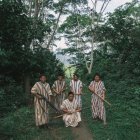 Se llaman a sí mismos guerreros: ovayerii. 

The Ashaninka inhabit the higher sections of the rainforest of Peru and in smaller numbers in Brazil. Their story is a tale of constant struggle in defense of their territory and their way of life. The characters, landscapes and scenes documented tell stories of adversity, courage, wisdom and healing; looking to create a critical and respectful awareness of the knowledge and values that guide the lives of these communities.

This story  highlights the inseparable relationship between oral memory, history, territory, health and indigenous agency. Concepts that support the search for their autonomy and the creation of organizational strategies to address the problems of territory, security, economy, health and education, issues they face on a daily basis. Making visible the deep ties and the broad concept of territory that they have. This inseparable link with their environment makes the Ashaninka women and men tireless activists in the defense of their life models, knowledge, language and memories that are at constant risk from the rampant foreign incursion, drug trafficking, illegal logging and indifferent public policies that affect all forms of life that exist in it.

Musuk Nolte / National Geographic Society