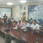 Jornada. El presidente de la República, Guillermo Lasso, en las instalaciones de la CSCG.