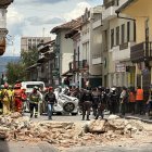 Fotografía de los daños ocasionados por el sismo de magnitud 6,5 en la escala abierta de Richter en la ciudad de Cuenca (Ecuador).