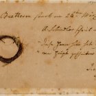Fotografía del mechón de cabello de Beethoven, autentificado por el estudio, facilitada por Ira F. Brilliant Center for Beethoven Studies, San Jose State University.