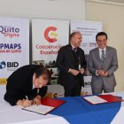 Financiamiento. La suscripción del documento se realizó este miércoles.