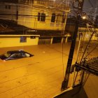 Consecuencias. Este es el estado de una de las arterias de Sauces 1.