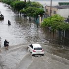 Situación. Cerca del centro comercial City Mall, en el norte, los conductores se vieron en aprietos.
