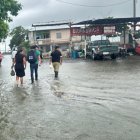 Calles de Samborondón luego de las intensas lluvias.