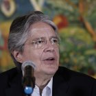 Fotografía de archivo, tomada el pasado 1 de marzo, en la que se registró al presidente de Ecuador, Guillermo Lasso, en San José (Costa Rica).