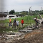 La estructura que colpasó tiene aproximadamente 50 metros de longitud