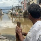 La crecida del Río Santa Rosa o también conocido como Carne Amarga dejó a los santarroseños bajo el agua.