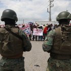 Protesta. Decenas de personas exigían que se libere a Junior Roldán, alias JR y líder de la banda Los Águilas.