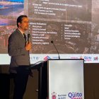 Juan Rivadeneira, director Ejecutivo de la CCQ, en la presentación.