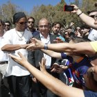 MÁLAGA, 25/03/2023.- El exfutbolista Ronaldinho participa en un encuentro con aficionados en Málaga en el marco del evento deportivo Marca Sport Weekend que se celebra en la capital malagueña. EFE/Jorge Zapata