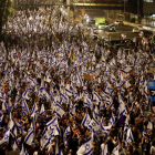 Israel. Cientos de miles de manifestantes marcharon este domingo por la noche en Tel Aviv en contra de la reforma judicial.