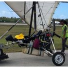 Ala delta en la que se transportaban los dos pilotos.