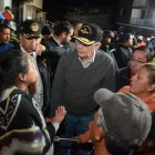 Guillermo Lasso llegó a la zona cero de Alausí.