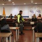 Proceso. Los postulantes al cargo público rindieron un examen escrito.