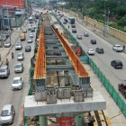 Obra. Hasta este 29 de marzo, se había colocado parte del soporte de la solución vial, del lado de la avenida Juan Tanca Marengo, desde donde se iniciará el desvío hacia la calle Gómez Gault.