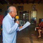 Anconcito. Gregorio Santos, en una de sus jornadas informativas.