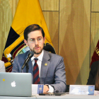 Las autoridades del Banco Central, en su presentación este 31 de marzo de 2023.