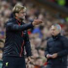 Kloop durante uno de los partidos de su equipo, el Liverpool.