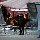 Cafetería de San Petersburgo donde se produjo la explosión que acabó con la vida del bloguero militar prorruso Vladlen Tatarski.