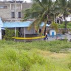 La casa donde se registró el asesinato de cuatro personas, en Punta Blanca, Santa Elena.