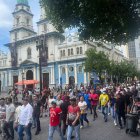 Los representantes del gremio se concentraron en la Av. 9 de Octubre