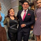 Emilio con Gaby Díaz, Claudia Camposano y Virginia Limongi.