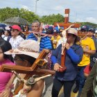 Lugar. La peregrinación culminó en la ciudad de Santa Elena con una misa campal.