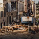 El sitio de una explosión que provocó el derrumbe de al menos un edificio en Marsella, Francia, el 09 de abril de 2023