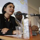 Fotografía de archivo en la que se registró a la directora de la Unidad para la Atención de Víctimas del conflicto armado en Colombia, Patricia Tobón, en Bogotá (Colombia).