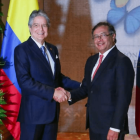 Cita. Los mandatarios de Ecuador y Colombia, Guillermo Lasso y Gustavo Petro  se reunieron en agosto de 2022 tras la investidura dada en la nación cafetera.