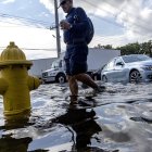 Vista de las inundaciones de Fort Lauderdale, Florida, este 13 de abril de 2023.