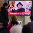 Noticia sobre el lanzamiento del misil norcoreano en una tele en Seúl.