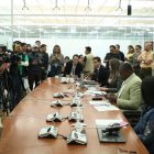 Ambiente. En una tensa sesión, Fiscalización conoció las pruebas que fueron remitidas por la defensa de Lasso.