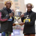 Evans Chebet y Hellen Obiri como reyes de Boston.