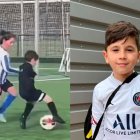 En el video se ve al niño mostrando gran destreza con el balón