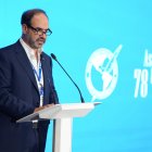 Fotografía de archivo en la que se registró al presidente de la Sociedad Interamericana de Prensa (SIP), Michael Greenspon, quien lamentó "la ola de violencia" que se ciñe contra sus "colegas en Haití". EFE/Borja Sánchez-Trillo