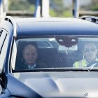 El rey emérito Juan Carlos  a su llegada a España.
