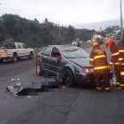 El conductor del vehículo al parecer no llevaba puesto el cinturón de seguridad.