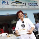 Empresaria.- Angélica Cujilán fundadora de el restaurante El Pez Volador.