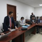 Diligencia. Defensores acudieron a la audiencia que debía realizarse este jueves en el Complejo Judicial norte.