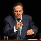 El expresidente peruano Alejandro Toledo fue registrado este jueves, 20 de abril, al posar, durante una entrevista exclusiva con Efe, en Menlo Park (California, EE.UU).