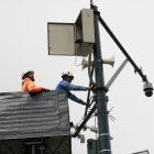 Simulación. Durante el evento se activaron las alarmas para mostrar que estaban habilitadas.