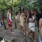 Apertura. Con motivo del Día de los Pueblos Indígenas, las comunidades de Jaraguá organizaron un  festival cultural para compartir su modo de vida.