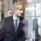 Ed Sheeran llegando a la Corte de Nueva York para responder a la acusación de Thowsend.