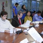 Los consejeros de Participación durante su comparecencia.