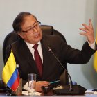 - El presidente colombiano, Gustavo Petro, participa en la inauguración de la Conferencia Internacional sobre el Proceso Político en Venezuela, hoy en Bogotá (Colombia). Petro abogó por la "reconstrucción democrática de América Latina" y apostó por el reingreso de Venezuela al Sistema Interamericano de Derechos Humanos. "América no puede ser un espacio de sanciones, tiene que ser un espacio de libertades, de democracia", dijo el presidente, que también se refirió a la petición de elecciones libres y "garantías para que el pueblo venezolano decida libremente y soberanamente qué quiere". EFE/ Mauricio Dueñas Castañeda