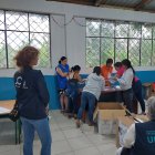 Una de las mesas de votación en el proceso de escrutinio, en las elecciones del 5 de febrero pasado.