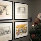 Material. Lienzos, planos y mobiliario son parte de la muestra, que se realiza en el MuNa y en el recibidor del Hotel Colón.